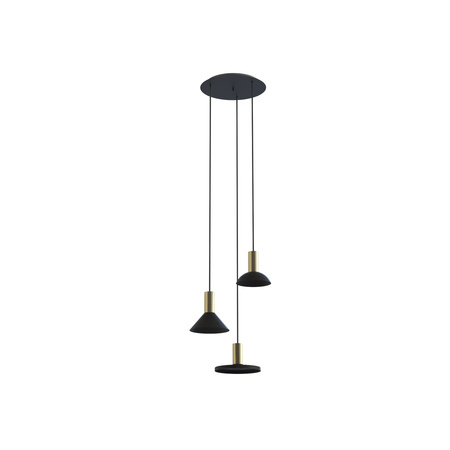 Lampa Sufitowa Wisząca 3x GU10 Czarna Nowoczesna HERMANOS 8030 Nowodvorski