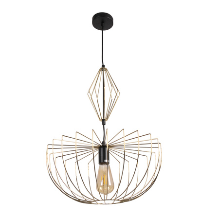 Lampa Sufitowa Wisząca Zwis E27 Złota Jasmina Sanico Goldlux