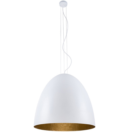 Lampa Sufitowa EGG XL 9025 Nowodvorski Biało-Złota 7xE27 Wisząca Tuba Stal ?75 cm Nowoczesna