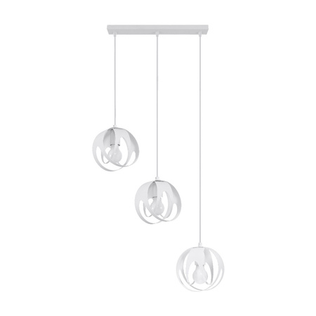 Lampa Sufitowa Wisząca Zwis 3x E27 Kulista Biała Nowoczesna Tulos Sollux