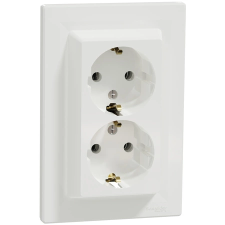 Gniazdo Podwójne SCHUKO 2x 2P+E z Ramką SCHNEIDER ASFORA