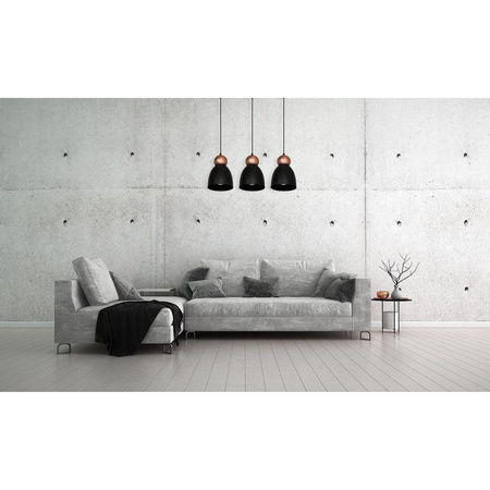 Lampa Wisząca Sufitowa TAURUS Czarna 3xE27 Milagro