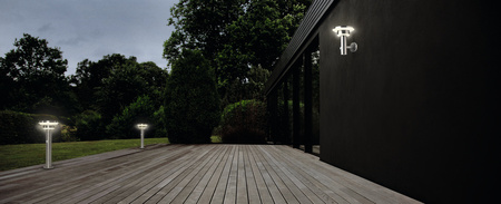 Lampa Solarna Ogrodowa Słupek Zewnętrzny Stojący LED z Czujnikiem Ruchu i Zmierzchu 6W 400lm 3000K Ciepła Ściemnialna Aluminium IP44 Endura Osram