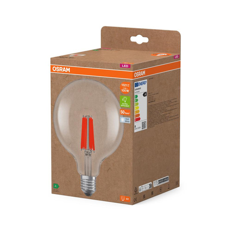 Żarówka LED G125 Kula E27 7.2W = 100W 1521lm 4000K Neutralna 330° Filament CLASSIC ENERGY EFFICIENCY Osram