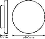 Plafon LED Natynkowy 19W 1600lm 3000K Ciepła 30cm Okrągły PLANON Frameless LEDVANCE