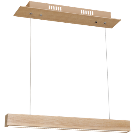 Lampa wisząca TIMBER 12W LED Prostokątna Drewniana MLP567 Milagro Drewno + Metal + Akryl