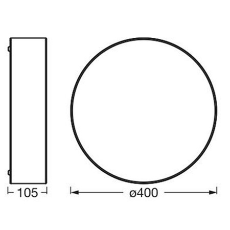 Plafon Lampa Sufitowa Natynkowa E27 Brązowy 40cm Orbis Ledvance