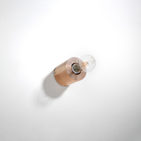 Lampa Ścienna Oprawa Natynkowa Kinkiet E27 Cylindryczna Brązowa Skandynawska Salgado Sollux