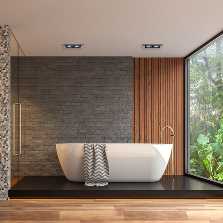 Oprawa Podtynkowa Halogenowa BLOCCO Czarna 2xGU10 LED Milagro