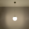 Lampa Sufitowa Wisząca Zwis Kula E27 Kulista Biała Złota Minimalistyczna Ugo Sollux