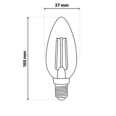 6x Żarówka LED E14 Świeczka B35 10W = 75W 1100lm 3000K Ciepła 180° LUMILED