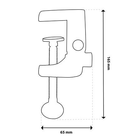 Uchwyt Do Lampek Biurkowych Zacisk Klips do Blatu Czarny Lumiled