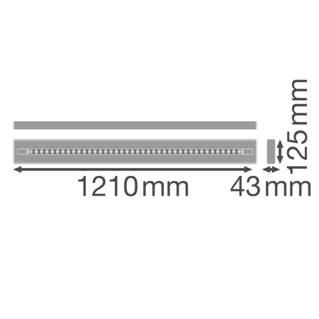 Lampa Oprawa Liniowa Listwa Oświetleniowa 40W 4900lm 4000K Neutralna Czarny Linear Ledvance