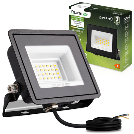 Naświetlacz LED ZUNA2 20W 1800lm 4000K IP65 Czarny LUMILED