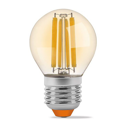 Żarówka LED E27 G45 6W = 52W 680lm 2200K Ciepła Amber Filament 360° VIDEX