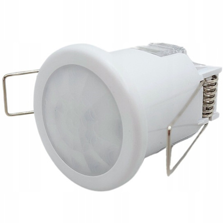 Czujnik Ruchu i Zmierzchu PIR Podtynkowy 360° 8m Wewnętrzny Biały