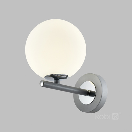 Kinkiet Ścienny Lampa Natynkowa G9 Szara Globe Elegance Kobi