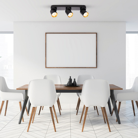 Lampa Sufitowa ANDY 3xGU10 Czarny Złoty Milagro