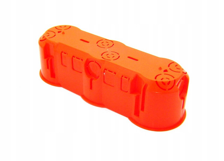 Puszka Instalacyjna Podtynkowa Potrójna Głęboka Elektryczna 3x68 z Wkrętami PAWBOL