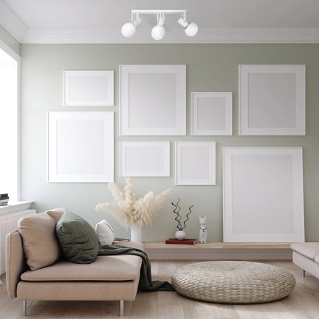 Reflektor spot ruchomy lampa sufitowa biało-srebrna MiLAGRO AURIS 3x E14