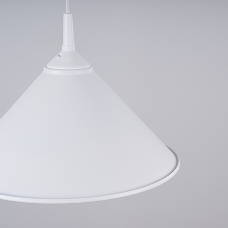 Lampa Sufitowa Wisząca Zwis E27 Geometryczna Biała Skandynawska Zuma Sollux