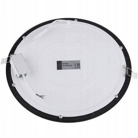 Plafon Panel LED 24W 4000K 1920lm 29cm Okrągły Podtynkowy Czarny ECOLIGHT