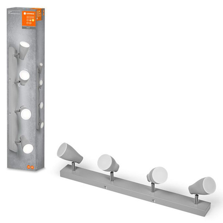 Lampa Sufitowa LED Reflektor Regulowany Spot 4-Punktowy 17.2W GU10 Szary Pear LEDVANCE