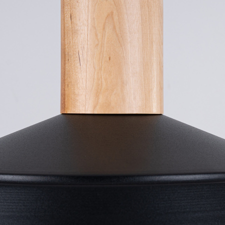 Lampa Sufitowa Wisząca Zwis E27 Okrągła Czarna Skandynawska Fano Sollux