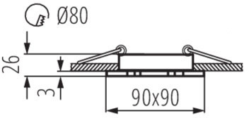Oprawa sufitowa halogenowa podtynkowa SEIDY MR16 Gx5,3 biały mat Kanlux