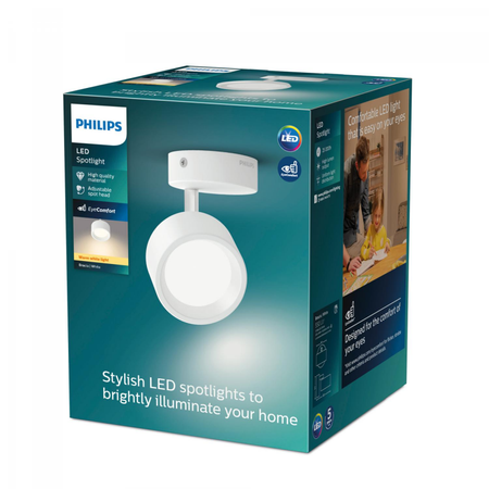 Lampa Ścienna Kinkiet LED 5.5W 550lm 2700K Biała Bracia Philips