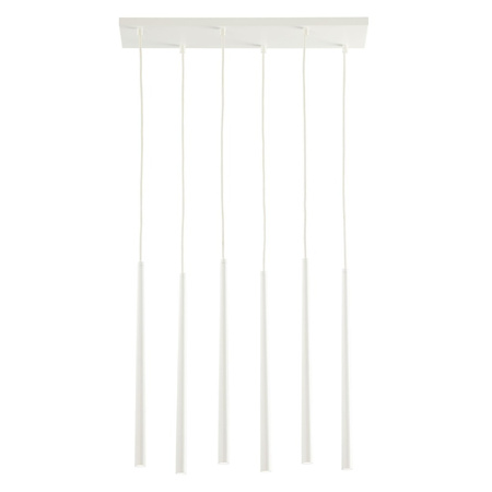 Lampa Sufitowa Wisząca PIANO WHITE Żyrandol Sople Biała Nowoczesna 6xG9 6428 TK Lighting