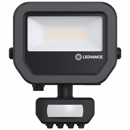 Naświetlacz LED Reflektor Zewnętrzny Lampa 10W 1200lm 4000K IP65 Czarny Z Czujnikiem Ruchu i Zmierzchu Floodlight Ledvance