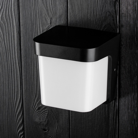 Kinkiet Ogrodowy Elewacyjny Lampa Ścienna E27 CZARNA Kwadratowa CORGI