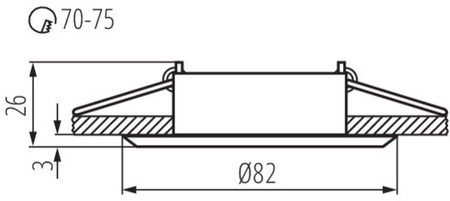 Oprawa sufitowa halogenowa podtynkowa EVIT MR16 Gx5,3 aluminium Kanlux