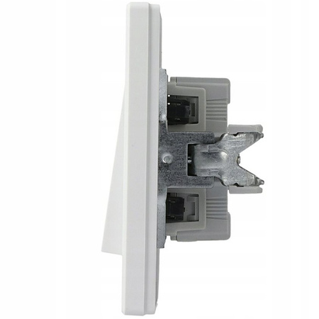 Włącznik Światła Podwójny Biały Wyłącznik z Ramką Zwierny SCHNEIDER ASFORA