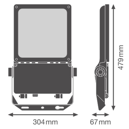 Naświetlacz LED Reflektor Zewnętrzny Lampa 80W 8300lm 2200K IP66 Biały Floodlight Ledvance