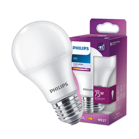 Żarówka LED E27 A60 9.5W = 75W 1055lm 4000K Neutralna Biała PHILIPS