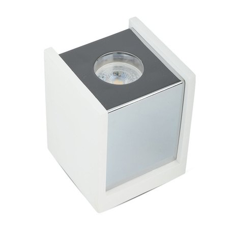 Oprawa Sufitowa Natynkowa Spot GU10 Kwadratowa Biała/Chrom VT-860 V-TAC - 5 Lat Gwarancji