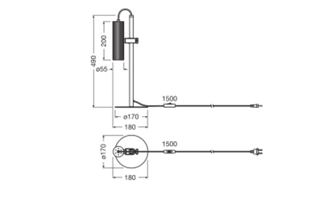 Lampa Stołowa Oprawa Biurkowa Stojąca Dekoracyjna GU10 Czarny Decor Ledvance
