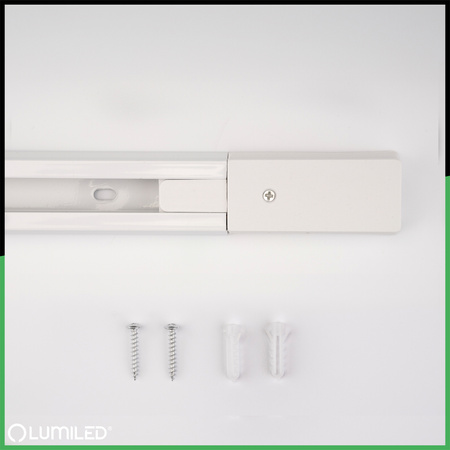 Szynoprzewód biały jednofazowy do reflektorów szynowych 2m LUMILED