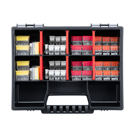Szybkozłączki Złączki Instalacyjne Komplet Zestaw 100 sztuk - 20x 2X2, 30x 3X2, 30x 4X2, 20x 5X2 + Organizer Walizka