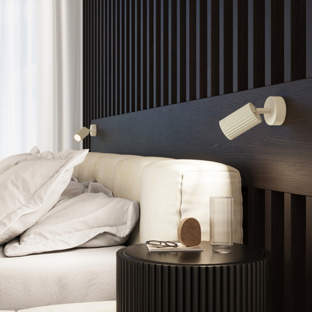 Lampa Sufitowa Reflektor Tuba Spot 4x GU10 Beżowa Karbon Deep Space SL.1603 Sollux