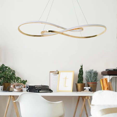 Lampa Sufitowa LED Wisząca Zwis 50W 7800lm 4000K Neutralna Złota Zumba Sanico Goldlux