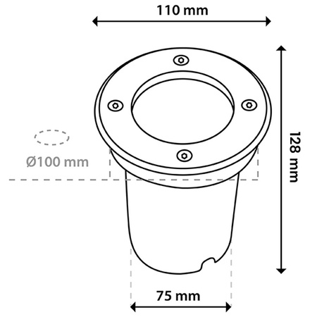 Oprawa Najazdowa Lampa Dogruntowa Wpuszczana GU10 IP65 IK09 Okrągła CATIO 2 LUMILED