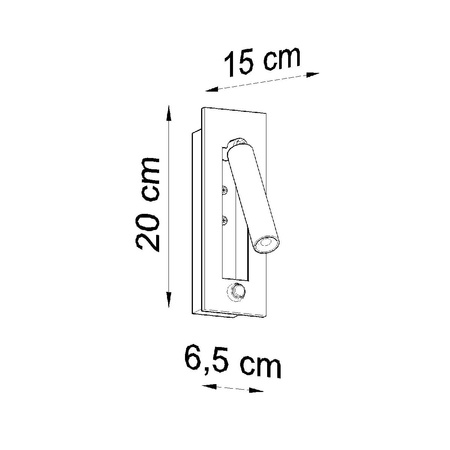 Lampa Ścienna Kinkiet G9 Tubularna Czarna Nowoczesna Enif Sollux