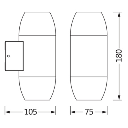 Kinkiet Ogrodowy Lampa Elewacyjna Zewnętrzna GU10 Szary IP44 Endura Osram