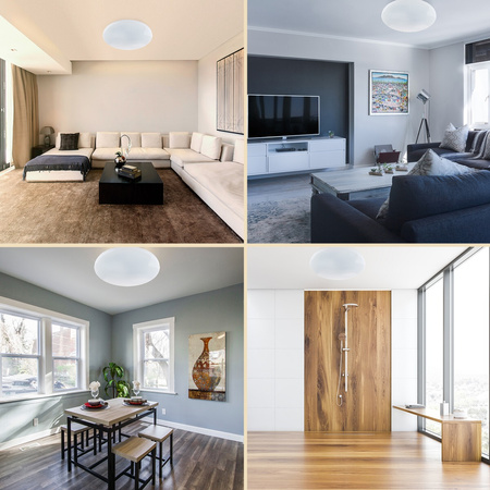 Plafon LED sufitowy łazienkowy 72W 3000-6500K Biały Okrągły Diament 57cm + Pilot