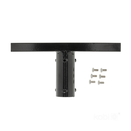 Uchwyt Montażowy do Opraw Reflektorów BASE TP Fi 6cm Czarny Kobi