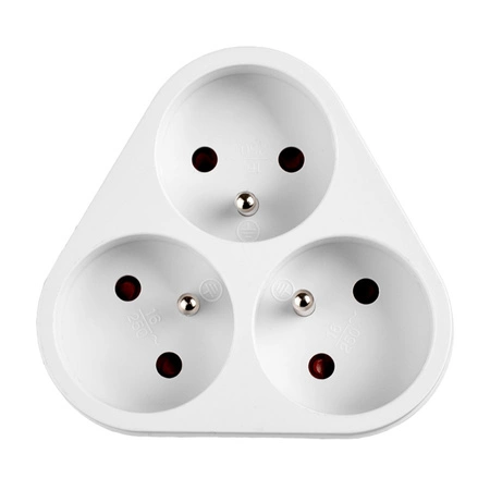 Rozgałęźnik Sieciowy Elektryczny 3x 2P+0 Złodziejka 3 Gniazdka Z Uziemieniem VAYOX