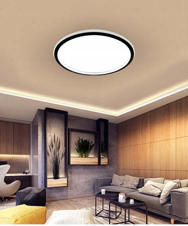 Lampa sufitowa PLAFON LED żyrandol 66W 3000K-6500K czarny + pilot